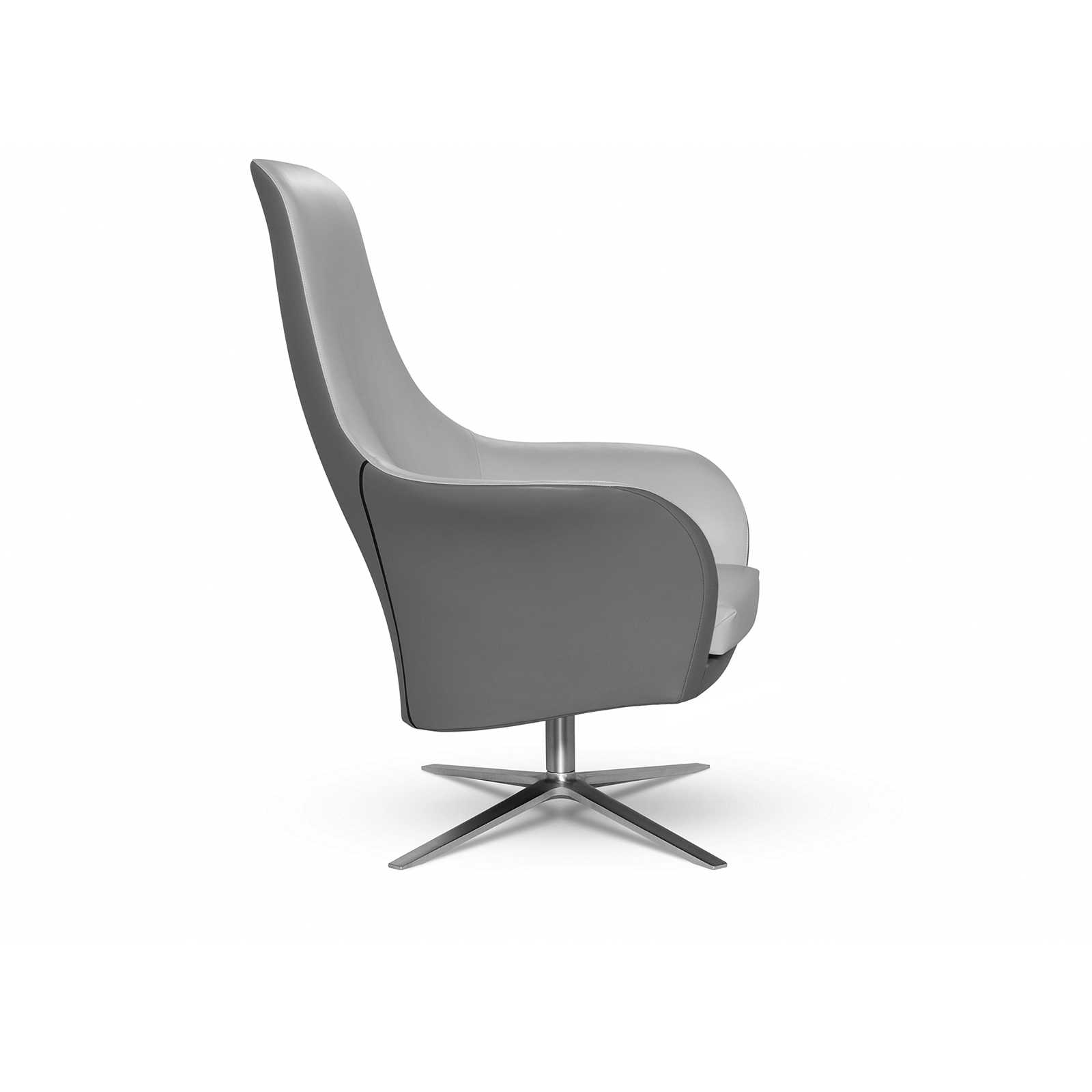 Moderner Sessel - MARVIN - MONTIS - Stoff / Leder / mit Fußstütze